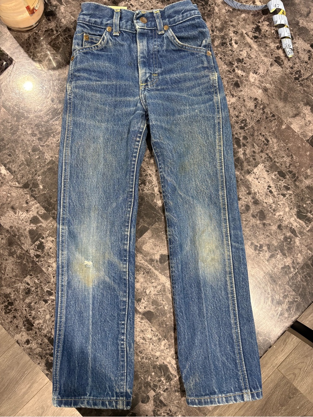 Vtg 80s Lee Girls Rider Straight Leg Jeans 6X Slim